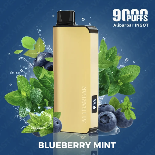 Buy Blueberry Mint Alibarbar INGOT 9000 Puffs Online Blueberry Mint Alibarbar INGOT 9000 Puffs