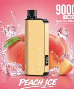 Peach Ice Alibarbar INGOT 9000 Puffs